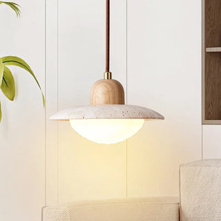 Celako™ Sololith Pendant Light | Yellow Travertine Kitchen Island Lighting