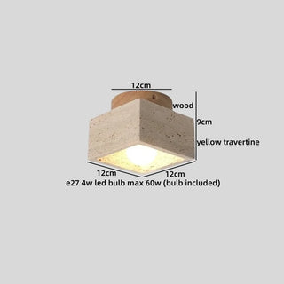 Celako™ Aurestone Ceiling Light | Yellow Travertine Kitchen Island Lighting