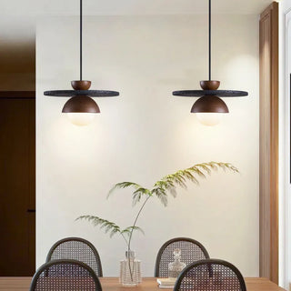 Celako™ Tralume Pendant Light | Black Travertine Wabi Sabi Kitchen Island Lighting