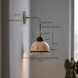 Celako™ Caoluna Wall Light | Ceramic Mid Century Modern Living Room Lighting