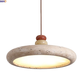 Celako™ Lapides Pendant Light | Yellow Travertine Dining Room Lighting
