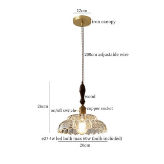 Celako™ Auravitro Pendant Light | Clear Glass Stone Kitchen Island Lighting