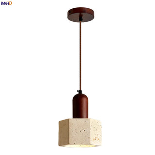 Celako™ Tiberis Pendant Light | Yellow Travertine Kitchen Island Lighting