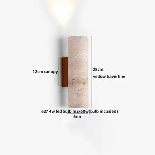 Celako™ Frostia Wall Light | Travertine Entryway Lighting