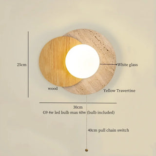 Celako™ Arcuate Wall Light | Yellow Travertine Bedroom Lighting