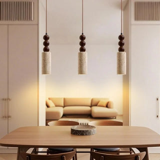 Celako™ Soletra Pendant Light | Yellow Travertine Dining Room Lighting