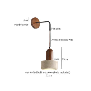 Celako™ Terreluna Wall Light | Yellow Travertine Bedroom Lighting