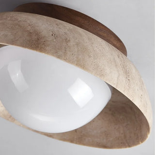 Plafonnier Celako™ Kalitrave | Luminaire d'îlot de cuisine en travertin jaune