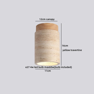 Celako™ Travira Ceiling Light | Travertine Hallway Lighting
