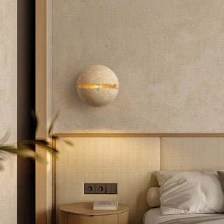 Celako™ Solstice Wall Light | Yellow Travertine Japan Style