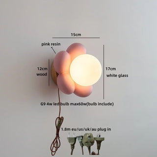 Celako™ Fioral Wall Light | Glass Bedroom Lighting