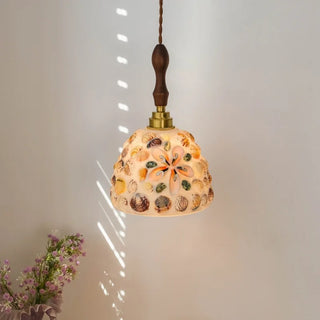 Celako™ Nacrita Pendant Light | Resin and Shell Kitchen Island Lighting