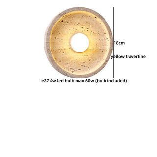 Celako™ Orlith Wall Light | Yellow Travertine Dining Room Lighting