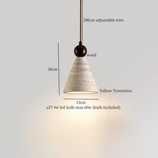 Lámpara colgante Celako™ Tivorini | Iluminación para isla de cocina en travertino amarillo  