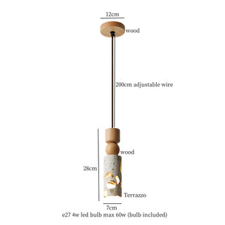 Celako™ Granilia Pendant Light | Terrazzo Stone Bedroom Lighting