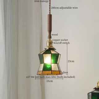 Celako™ Petalume Pendant Light | Pink Glass Bedroom Lighting
