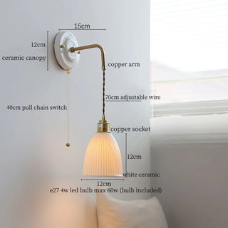 Celako™ Kaoline Wall Light | White Ceramic Living Room Lighting