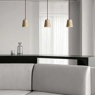 Celako™ Tavora Pendant Light | Travertine Dining Room Lighting