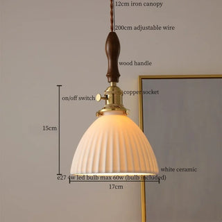 Celako™ Lumicera Pendant Light | White Ceramic Living Room Lighting