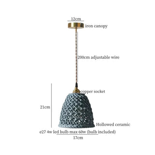 Celako™ Cavetto Pendant Light | Ceramic Wabi Sabi Modern Living Room Lighting