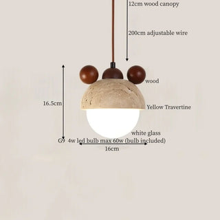 Celako™ Aurepetra Pendant Light | Yellow Travertine Nordic Minimalism