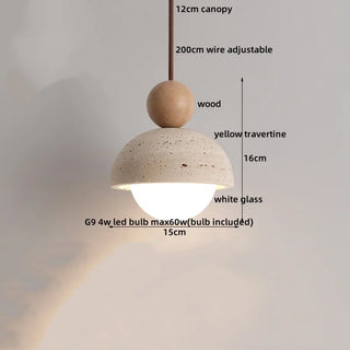 Celako™ Tavora Pendant Light | Travertine Dining Room Lighting