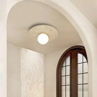 Celako™ Calistone Ceiling Light | Yellow Travertine Japan Style