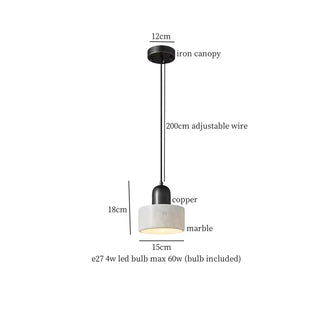 Suspension Celako™ Marmiora | Luminaire d'îlot de cuisine en marbre