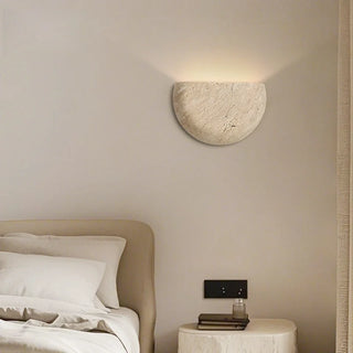 Celako™ Travica Wall Light | Yellow Travertine Bedroom Lighting