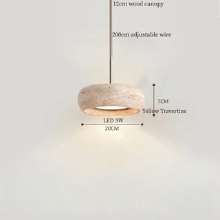 Celako™ Safrana Pendant Light | Yellow Travertine Kitchen Island Lighting