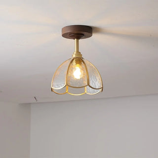 Celako™ Vitrowa Ceiling Light | Glass Copper Wood Kitchen Island Lighting