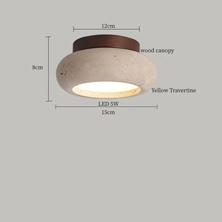 Celako™ Obsidian Ceiling Light | Black Travertine Kitchen Island Lighting