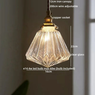 Celako™ Kintsugi Pendant Light | Glass Bedroom Lighting