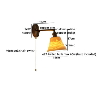 Celako™ Porcera Wall Light | Copper Ceramic Kitchen Island Lighting