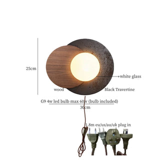 Celako™ Aureline Wall Light | Yellow Travertine Living Room Lighting
