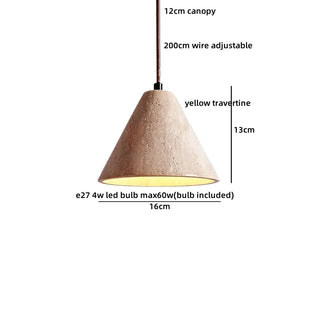Celako™ Tavero Pendant Light | Yellow Travertine Kitchen Island Lighting