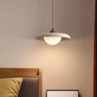 Celako™ Calaterra Pendant Light | Yellow Travertine Bedroom Lighting