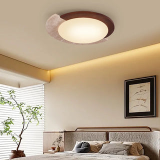 Celako™ Lunaterre Ceiling Light | Yellow Travertine Contemporary Living Room Lighting