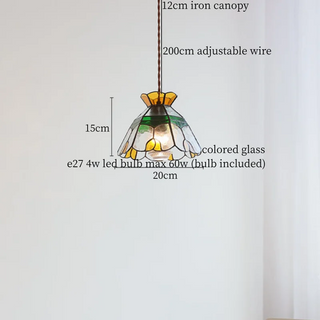 Celako™ Tuliora Pendant Light | Colored Glass Bedroom Lighting