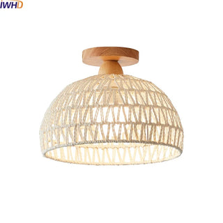 Celako™ Vikira Ceiling Light | Wicker Wood Kitchen Island Lighting