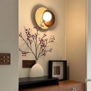 Celako™ Tivolina Wall Light | White Glass Wood Japan Style Bedroom Lighting