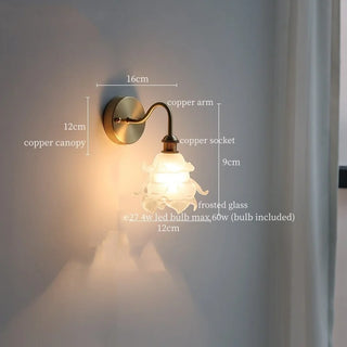 Celako™ Nebulia Wall Light | Copper Glass Bedroom Lighting