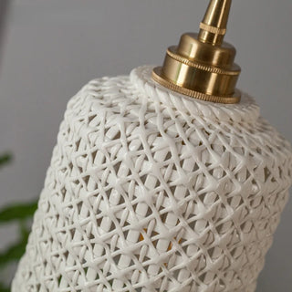 Celako™ Alveola Pendant Light | White Hollow Ceramic Living Room Lighting