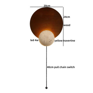 Celako™ Travica Wall Light | Yellow Travertine Bedroom Lighting