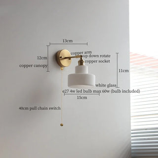 Celako™ Clarius Wall Light | Glass Copper Living Room Lighting