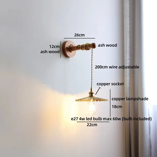 Celako™ Aurelia Wall Light | Copper Bedside Lighting