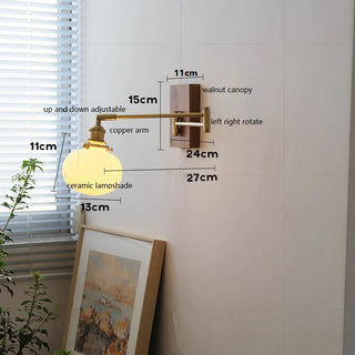 Celako™ Cascara Wall Light | Ceramic Bedroom Lighting