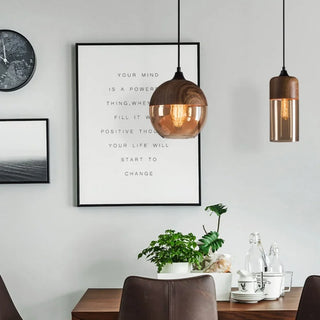 Celako™ Lignuma Pendant Light | Glass Bedroom Lighting