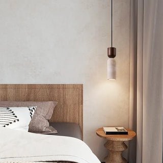 Celako™ Sunstone Pendant Light | Wood Yellow Travertine Kitchen Island Lighting