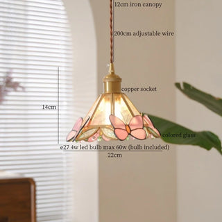 Celako™ Aurielle Pendant Light | French Vintage Glass Bedroom Lighting